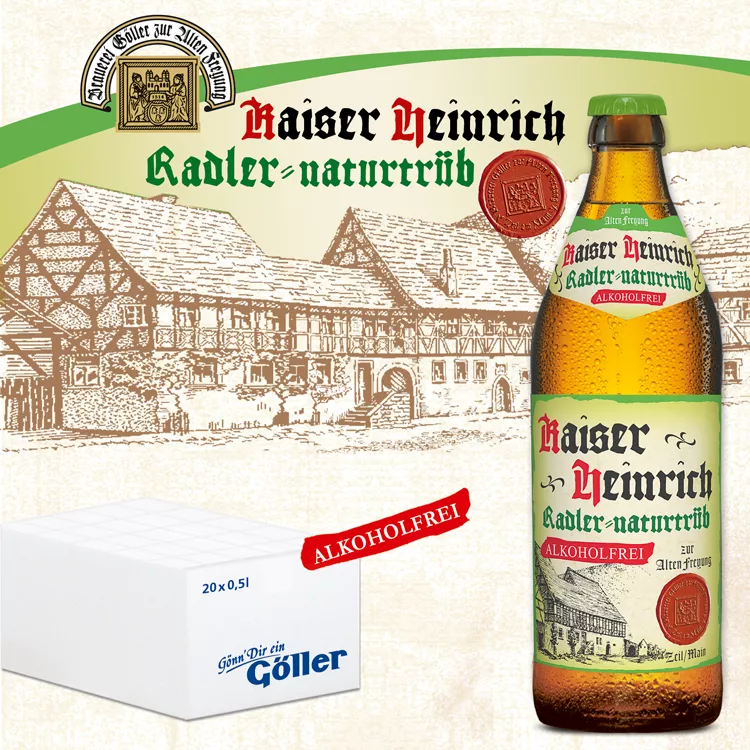 Kaiser Heinrich Radler alkoholfrei naturtrüb 20er Karton